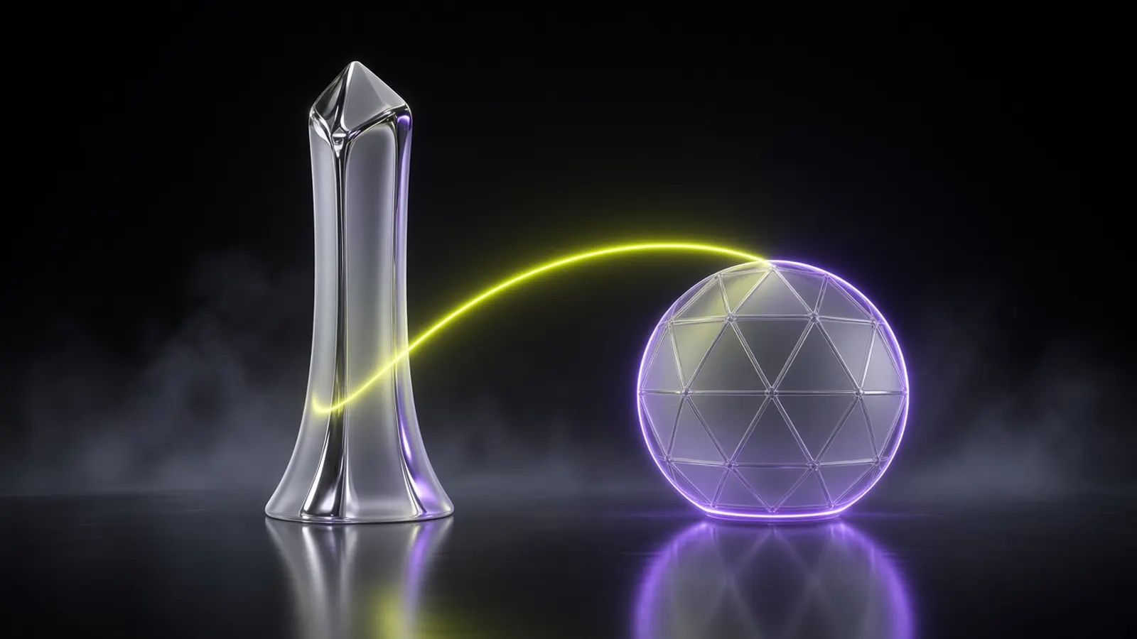 Abstract 3D illustration for How to Choose an AI Agency in Toronto (and Montreal)