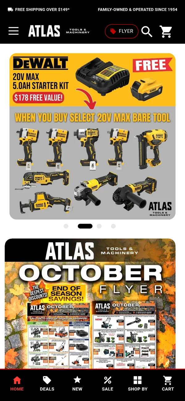 atlas-machinery.com on mobile