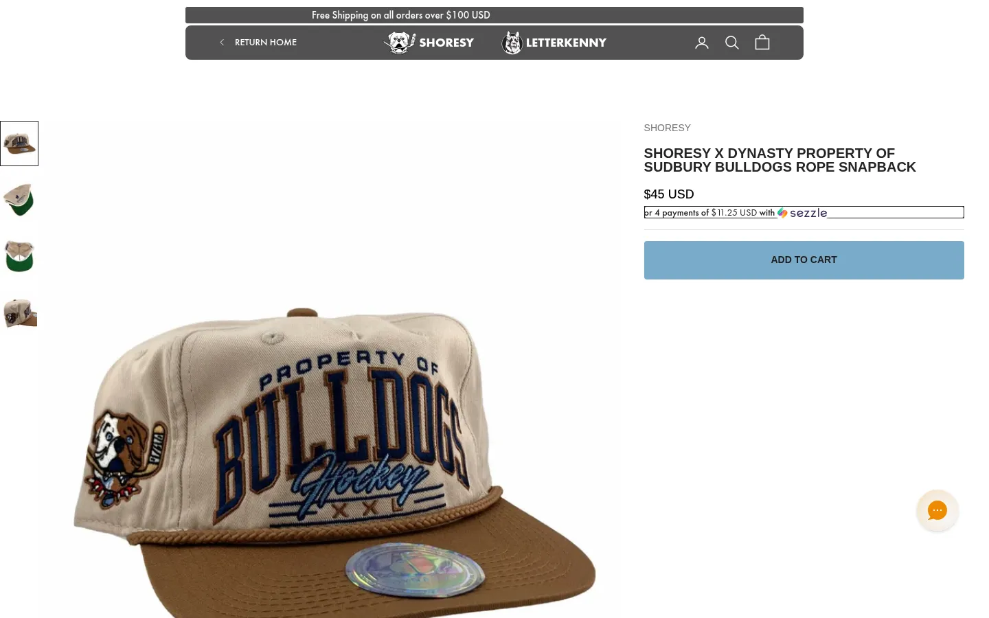 letterkenny.tv/products/shoresy-hat on desktop