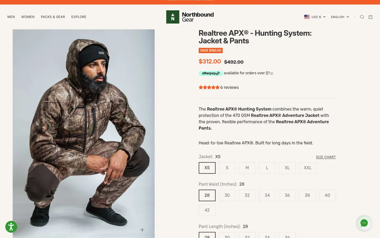northboundgear.co/products/realtree-apx-hunting-system on desktop