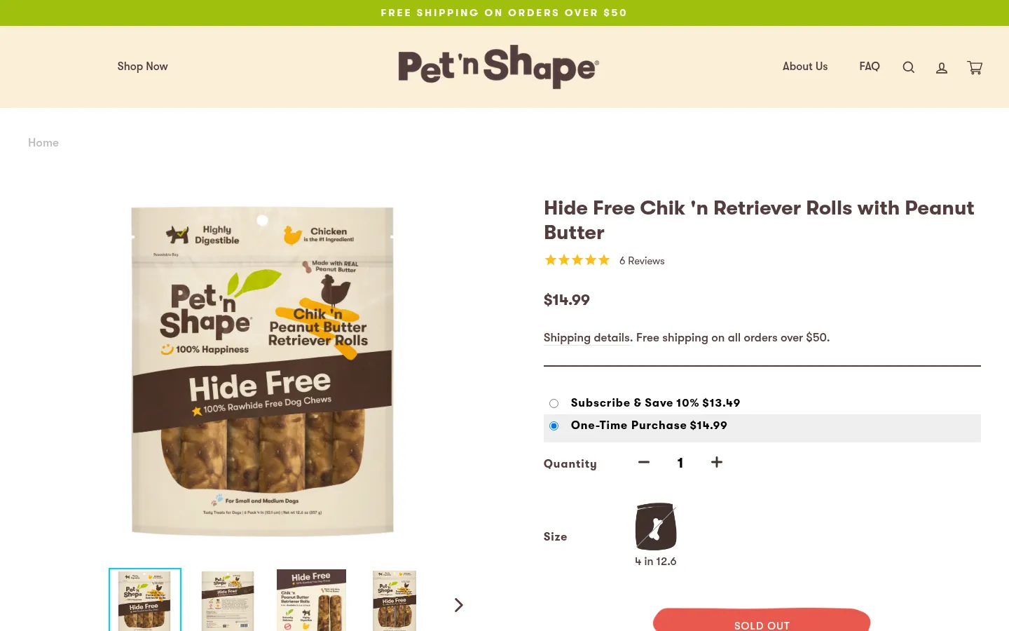 petnshape.com/products/chikn-retriever-rolls on desktop