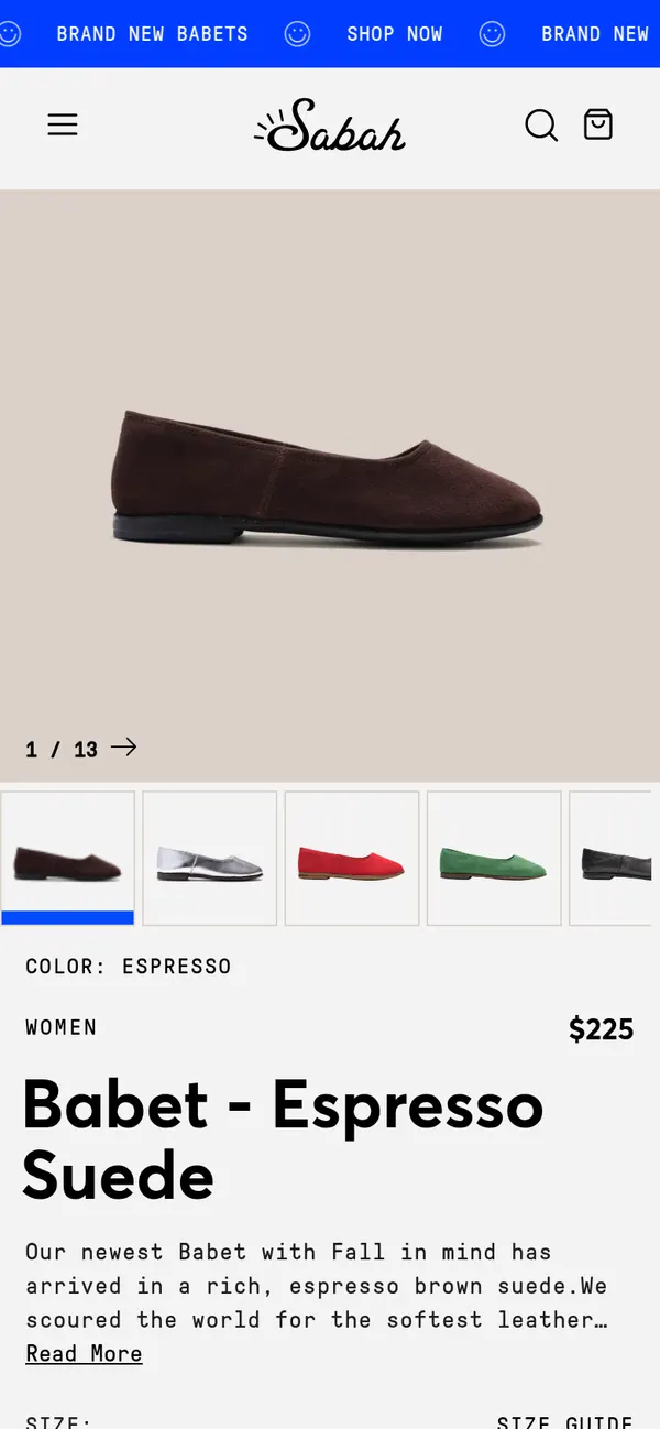 sabah.am/products/babet-espresso-suede on mobile